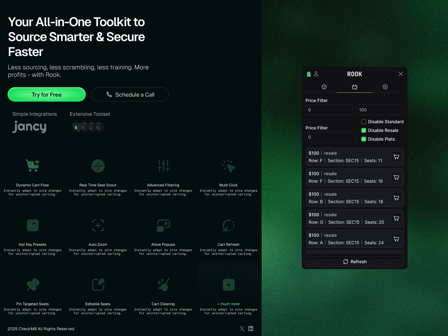 CheckM8 — Features